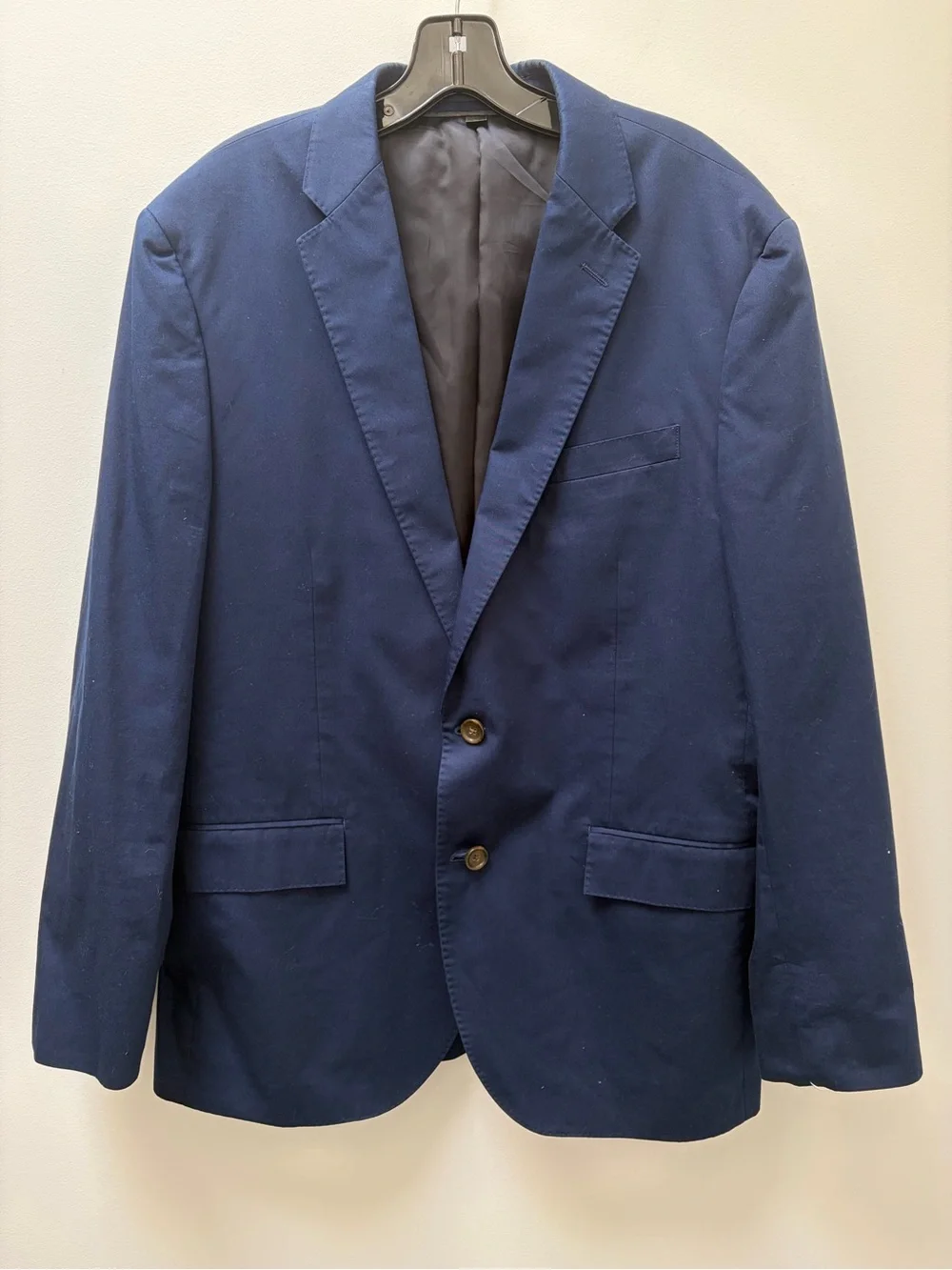 J.Crew Crosby Blazer Suit Jacket Blue Italian Cotton Larusmiani 42R
